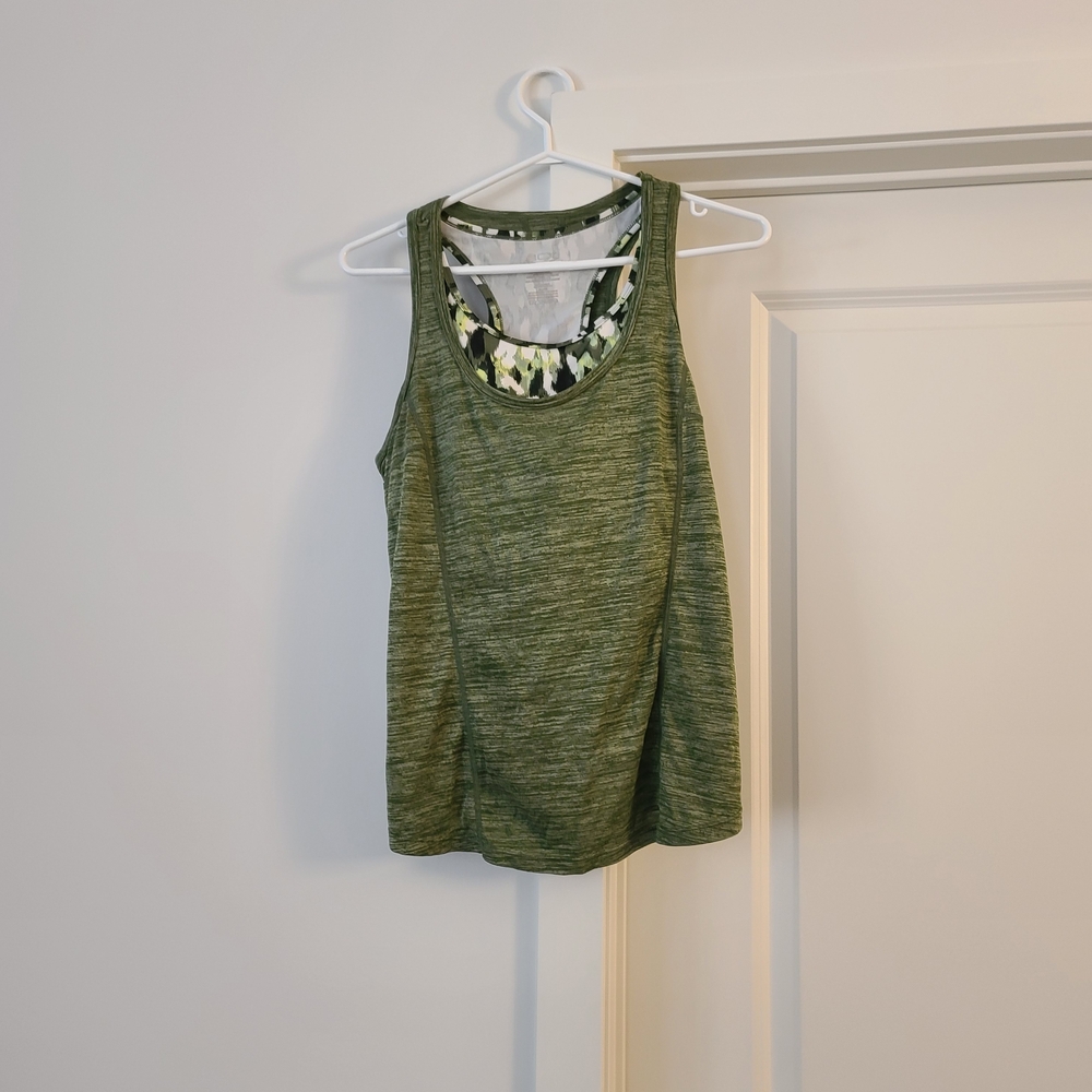 Casual Olive Green Women's Tank Top
